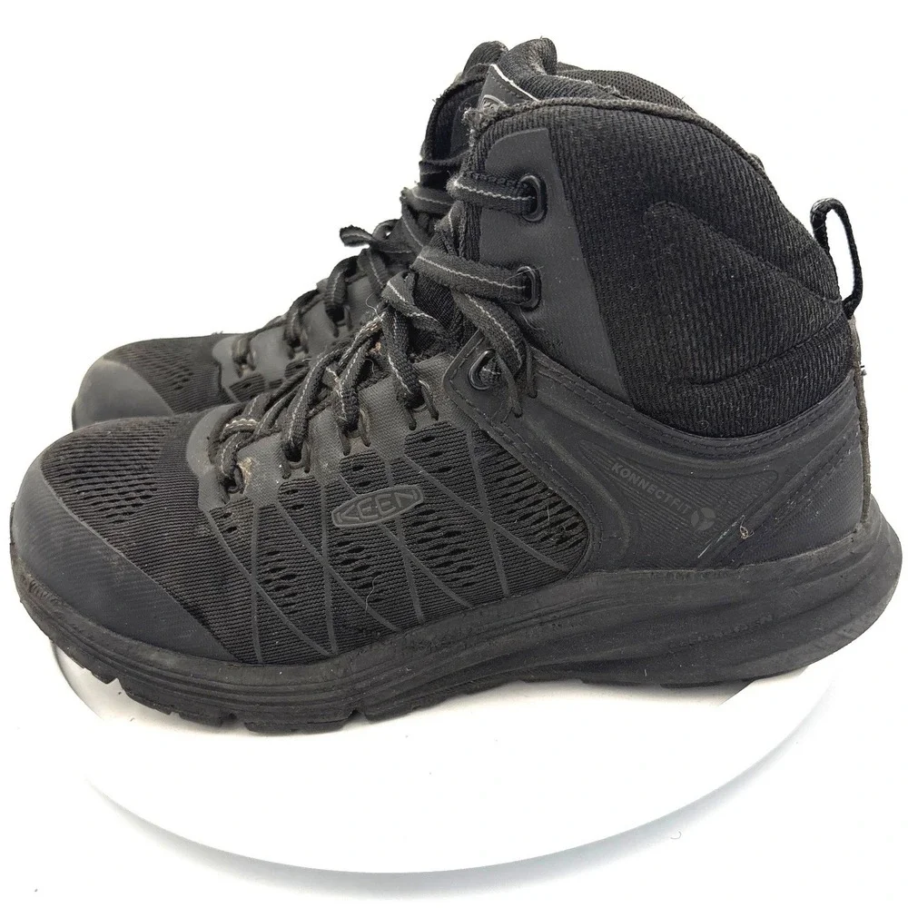Keen Utility Vista Energy Mid Black Carbon Steel Toe Work Boots Mens 8.5W